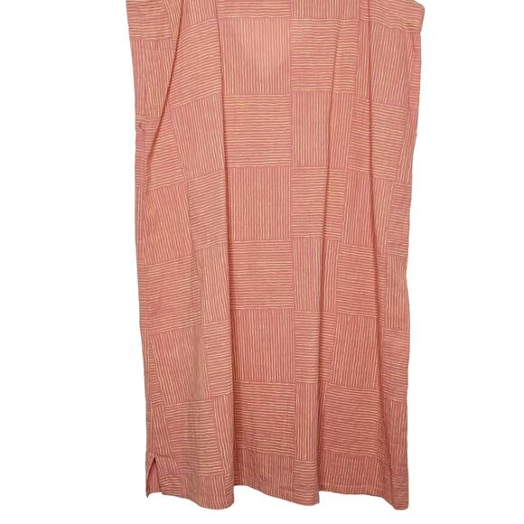 NORTH OF WEST Summer Dress Shift Sleeveless Scoop Neck Geo-Pattern Pink Size M - Picture 2 of 8